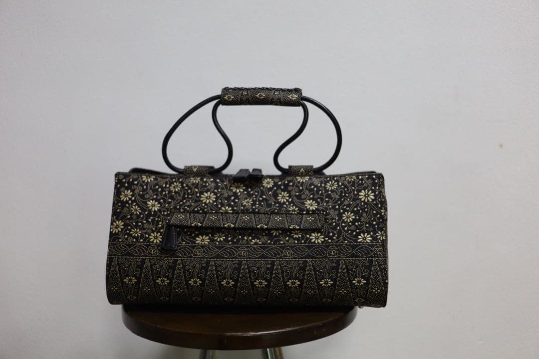 利休　印伝　ハンドバッグ