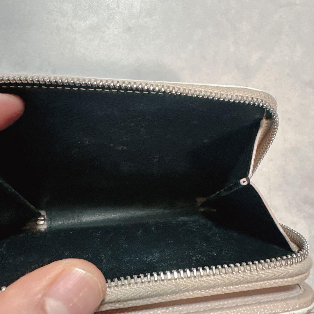 SAINT LAURENT サンローラン キルティングYSL金具 財布 ベージュ