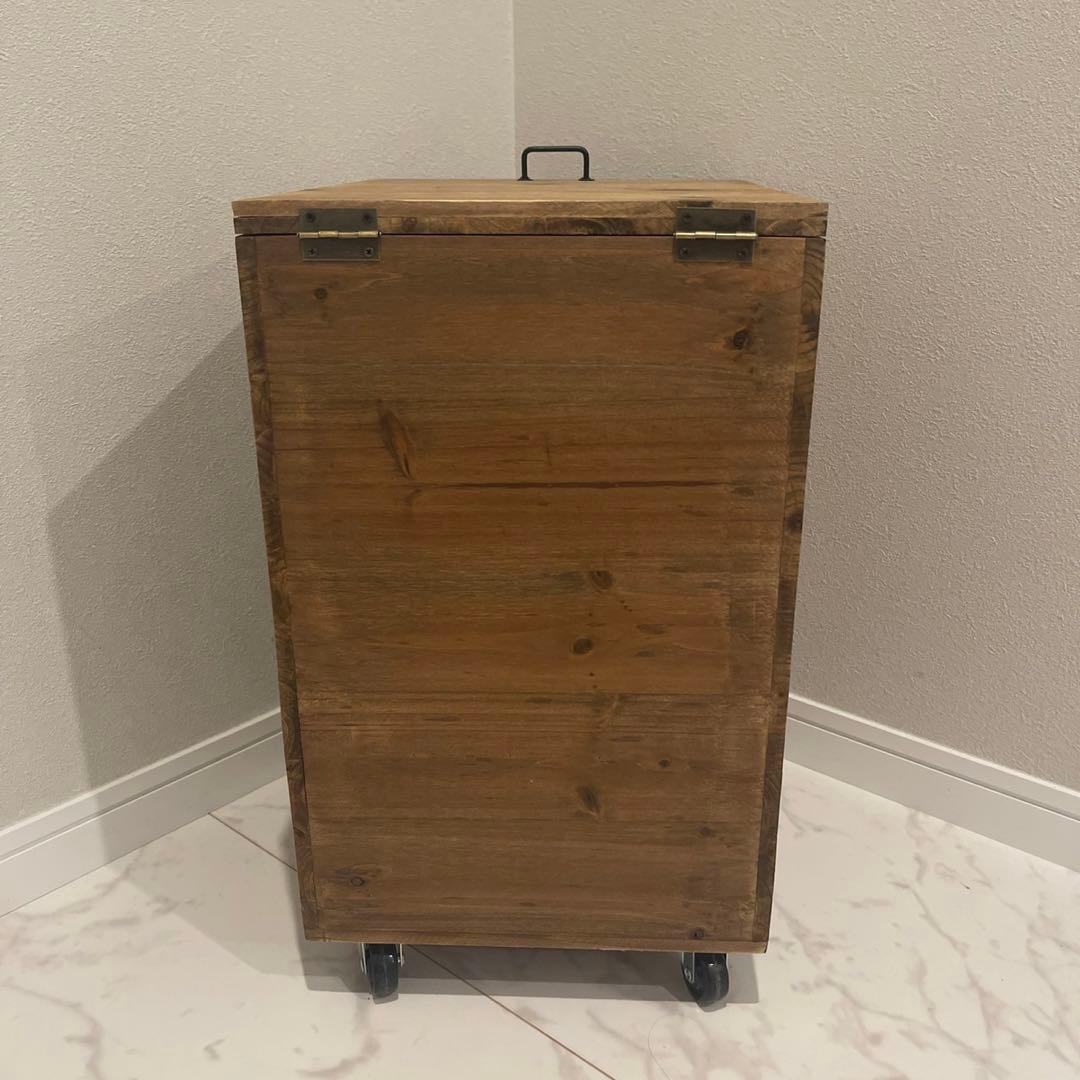 スタジオクリップ　メイクボックス　収納棚　木製　インテリア　ミラー　キャスター付