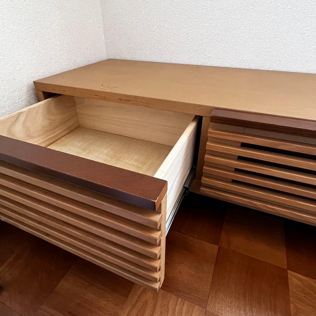 木製テレビボード 引き出し付き 150cm