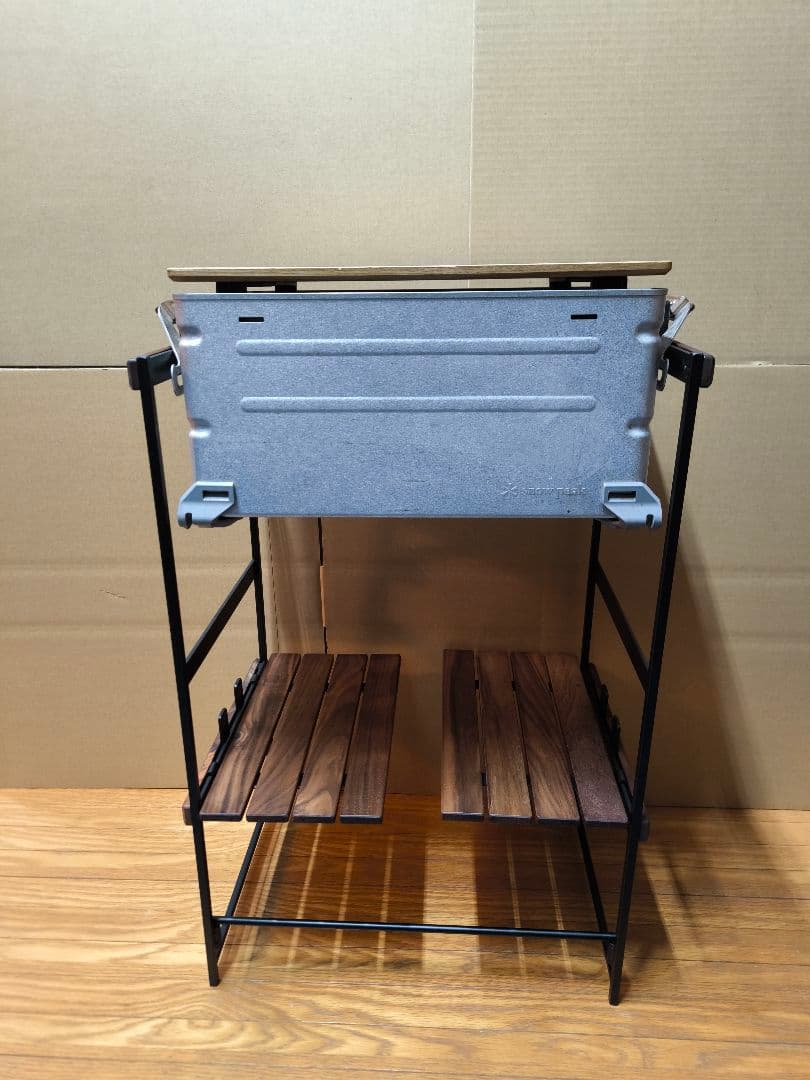 H&O テーブル 木製 金属製 組立 ウォールナット 新古品