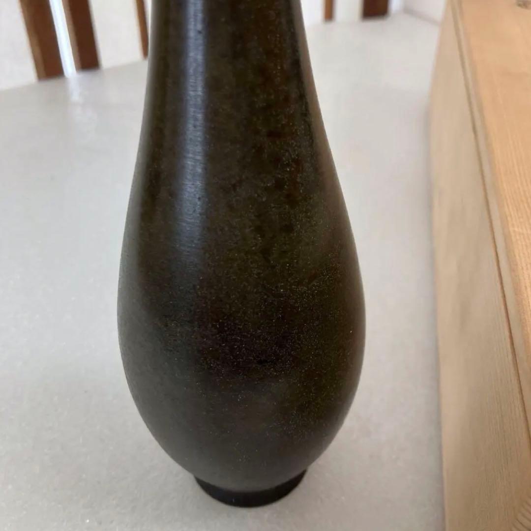 華道道具　花入　青銅つる首花入　N338HL