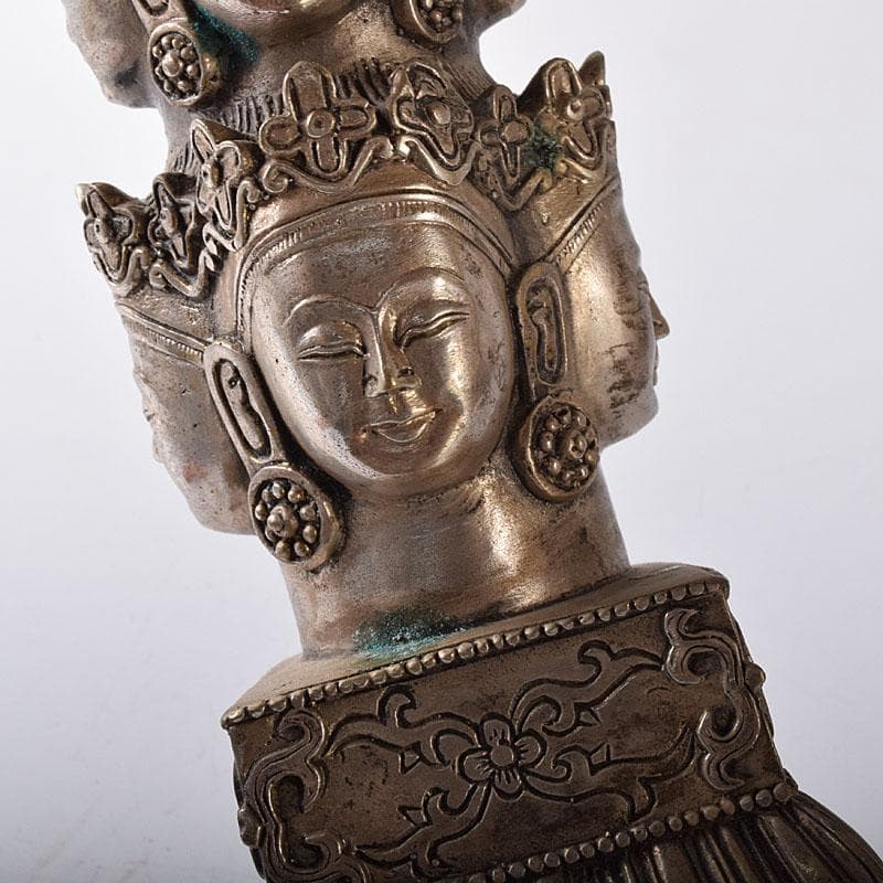 仏教美術　古銅青銅　十一面観音菩薩像　仏像　置物　C　7798