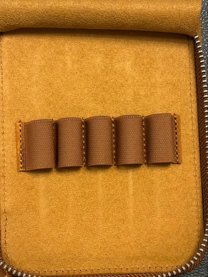 ガレンレザー　10本差しペンケース　 クレイジーホースブラウン