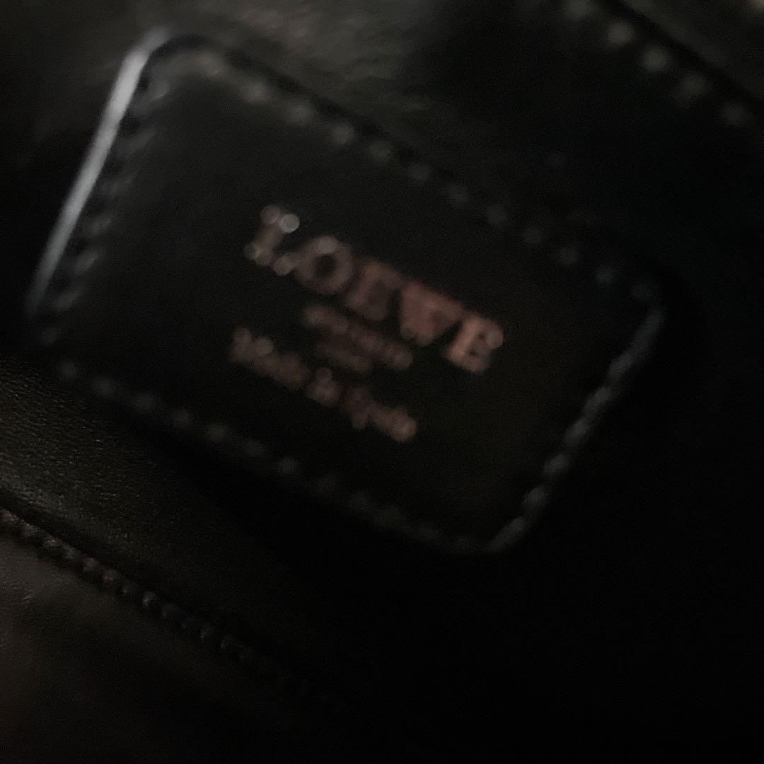 ロエベ　アマソナ28 ハンドバッグ レザー　ブラック　シルバー金具