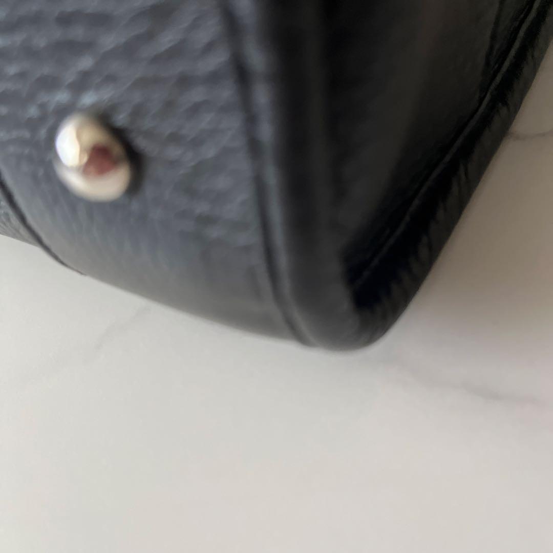 ロエベ　アマソナ28 ハンドバッグ レザー　ブラック　シルバー金具