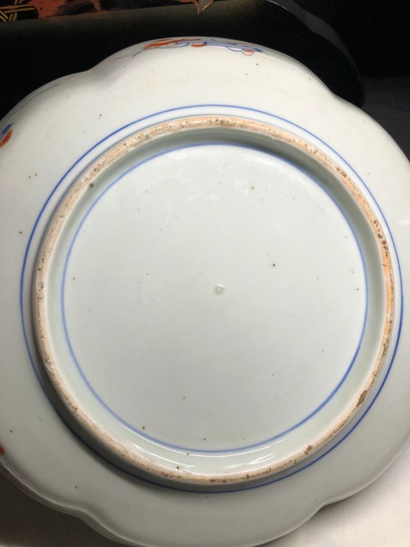 赤絵大皿。古美術。骨董品。戸末---明治時代。南京赤絵？清代。美品。舊家蔵出し