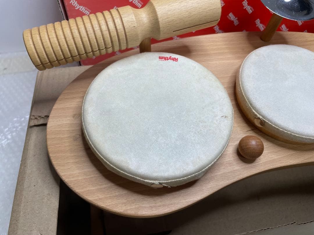 美品【Rhythm poco】リズム・ポコ ドラムセット　木製