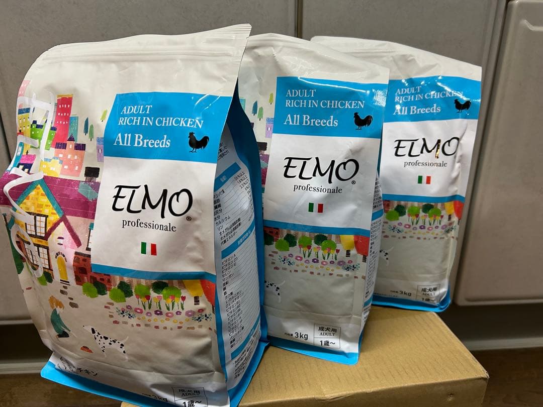 ELMO ドライドッグフード 3kg×３袋