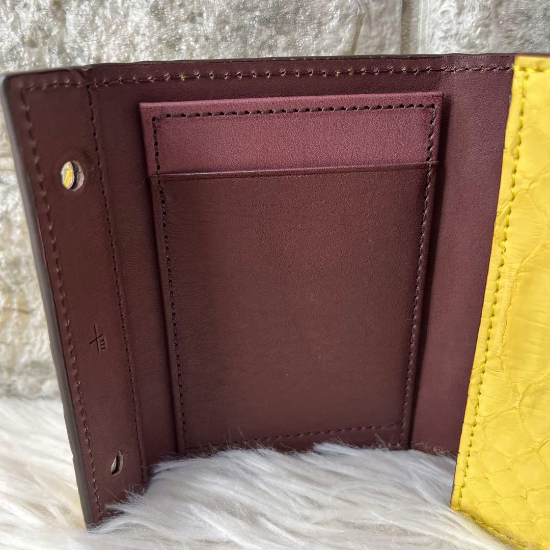 【新品未使用】エムピウ　ミッレフォッリエ P25 パイソン　折り財布