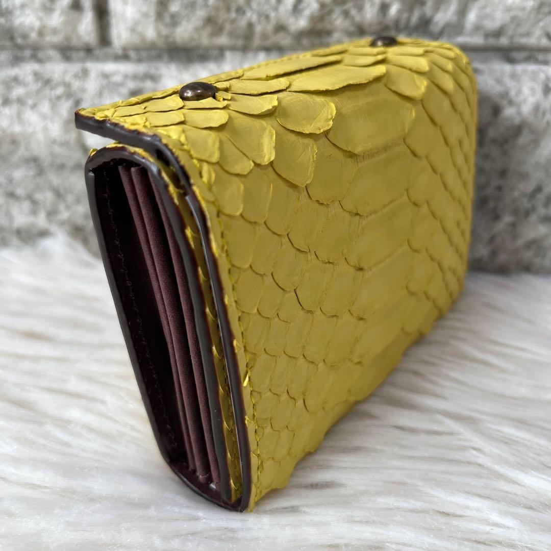 【新品未使用】エムピウ　ミッレフォッリエ P25 パイソン　折り財布