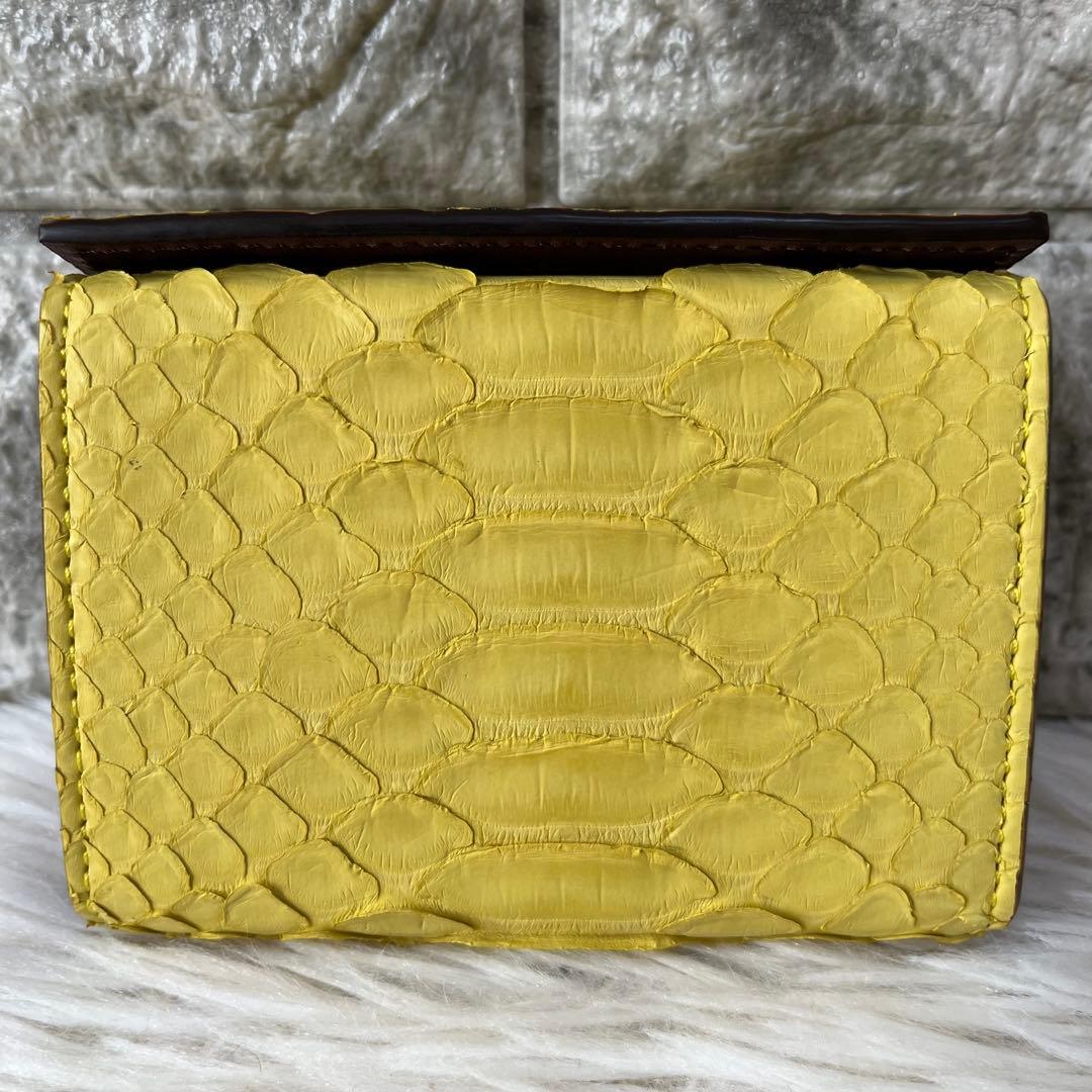 【新品未使用】エムピウ　ミッレフォッリエ P25 パイソン　折り財布