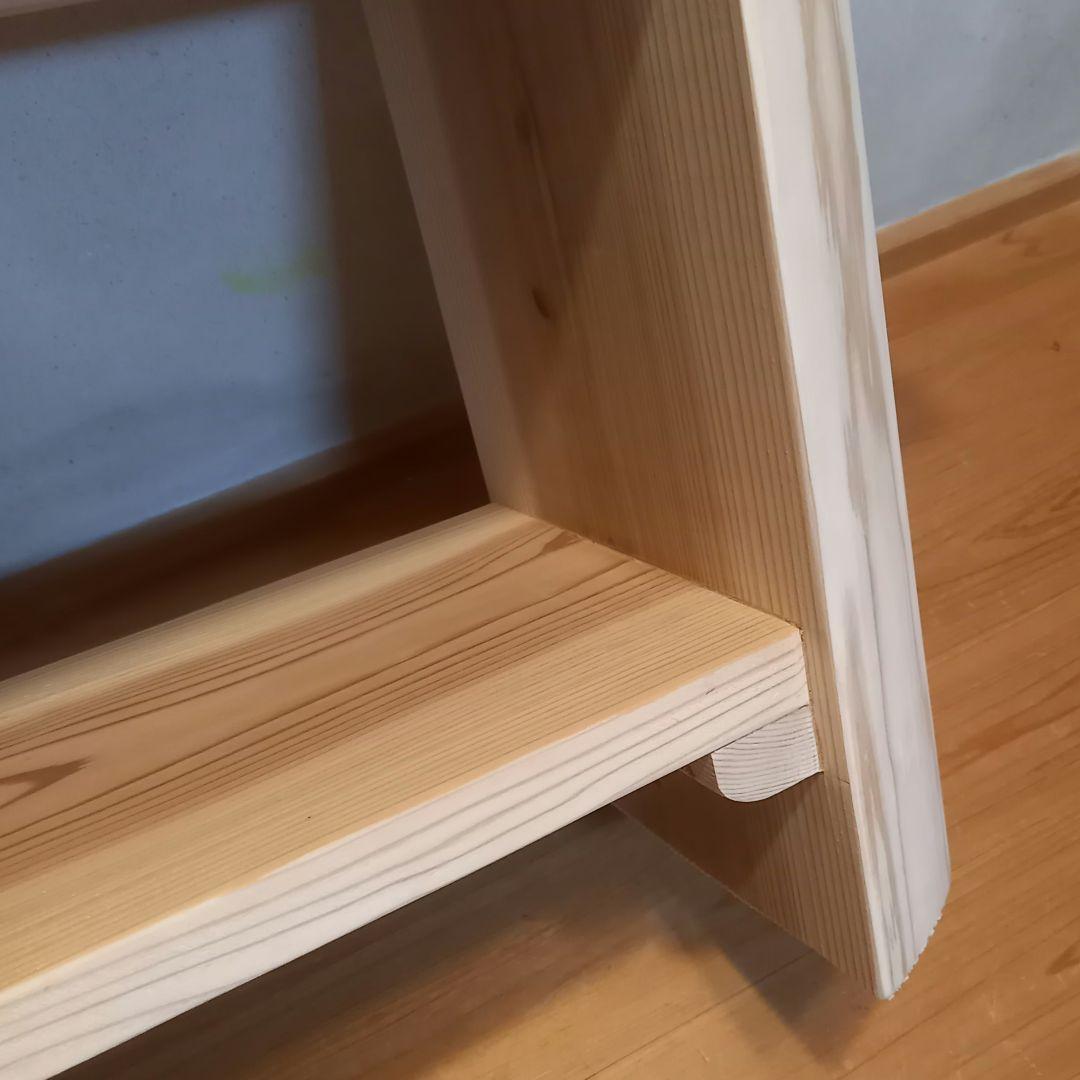 国産杉　無垢一枚板&丸太半割りログ脚　特注品脚高さ違い