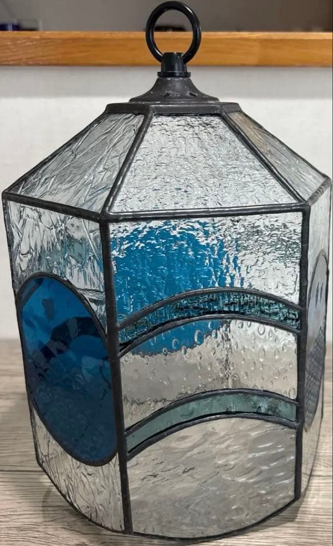 【レア】昭和　和柄　骨董　レトロ　ステンドグラス　インテリアディスプレイ　窓辺