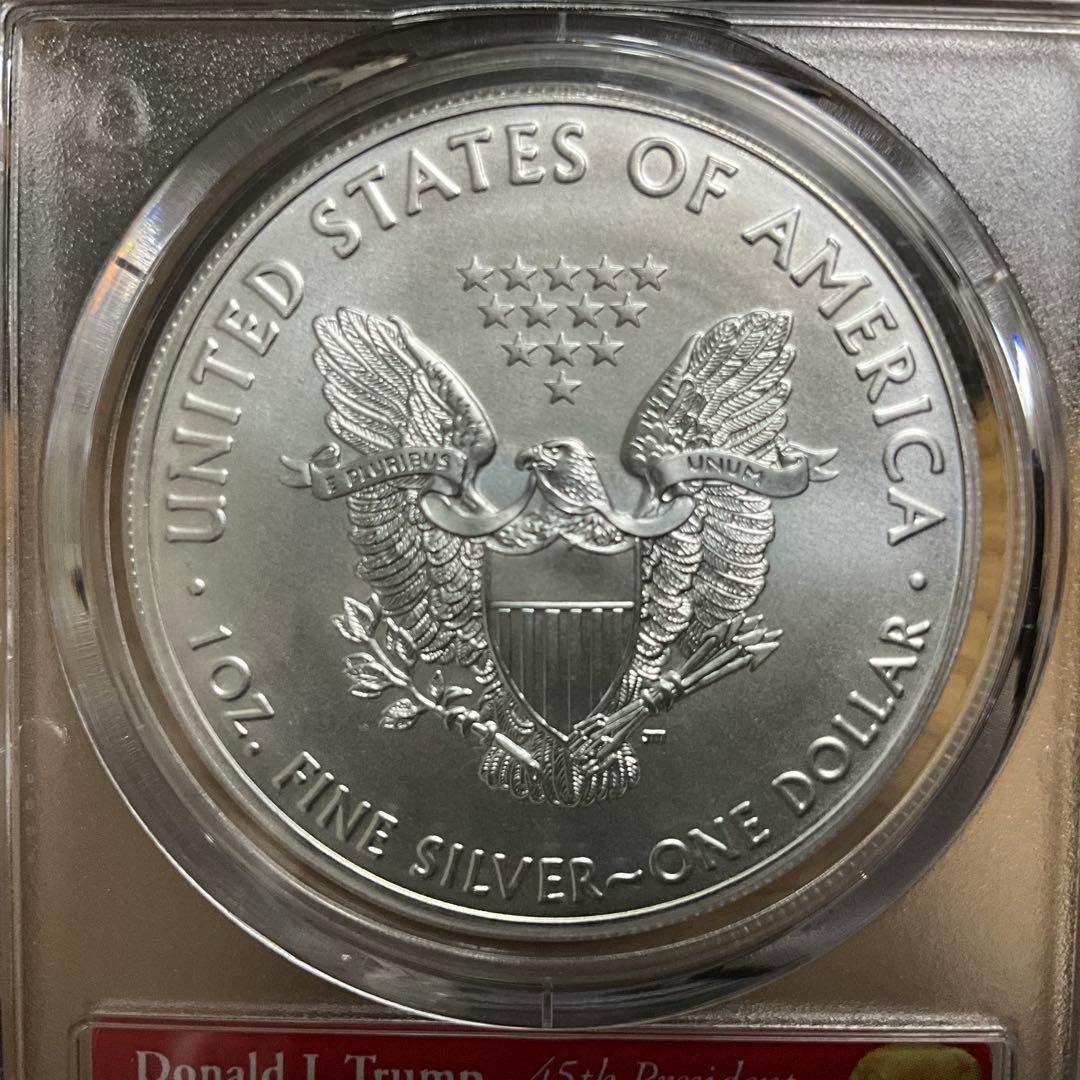 【新品】イーグル銀貨 Eagleトランプ大統領 2020 PCGS MS70