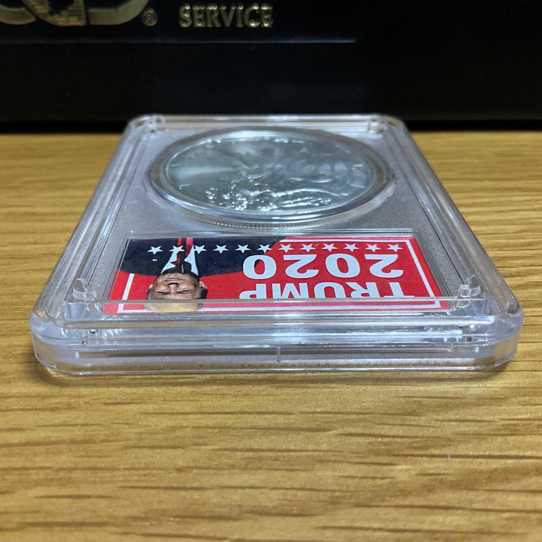 【新品】イーグル銀貨 Eagleトランプ大統領 2020 PCGS MS70