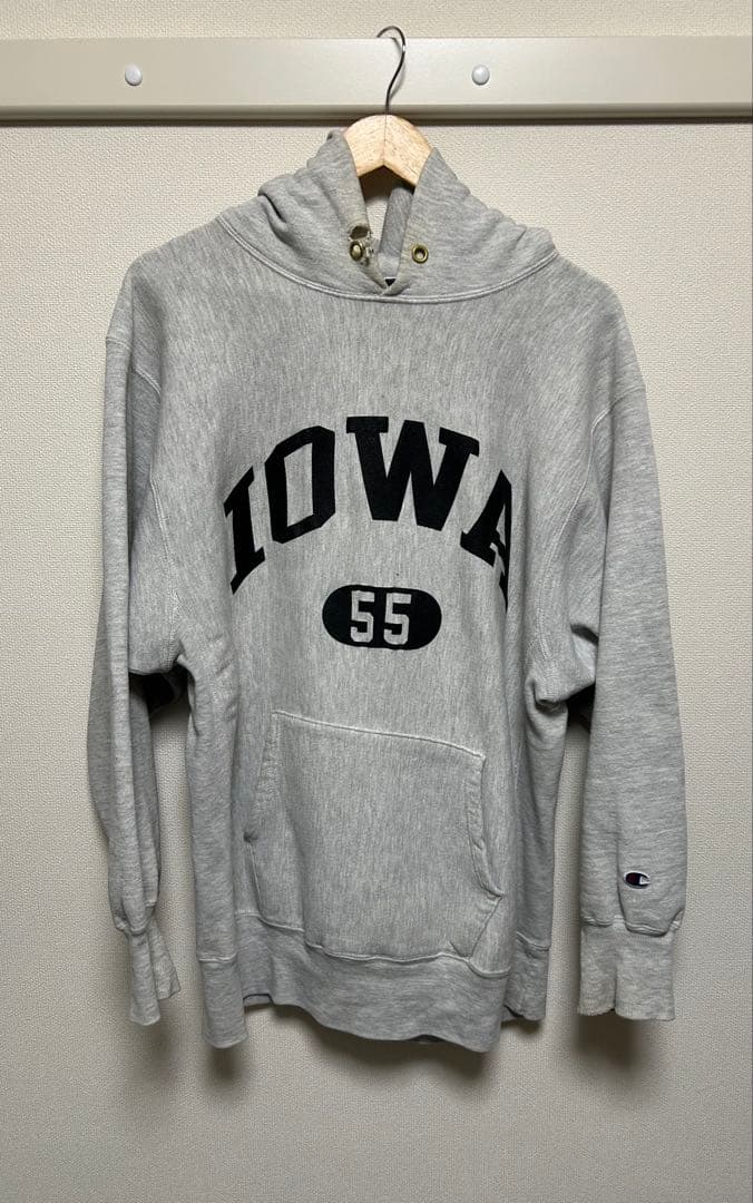 USA製　champion リバースウィーブ IOWA 2段