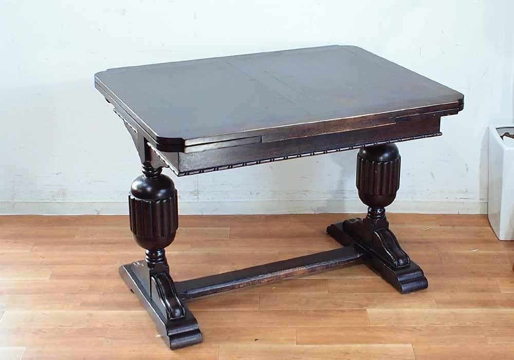 英国アンティーク オーク材 ドローリーフテーブル BROUGH BROS LTD