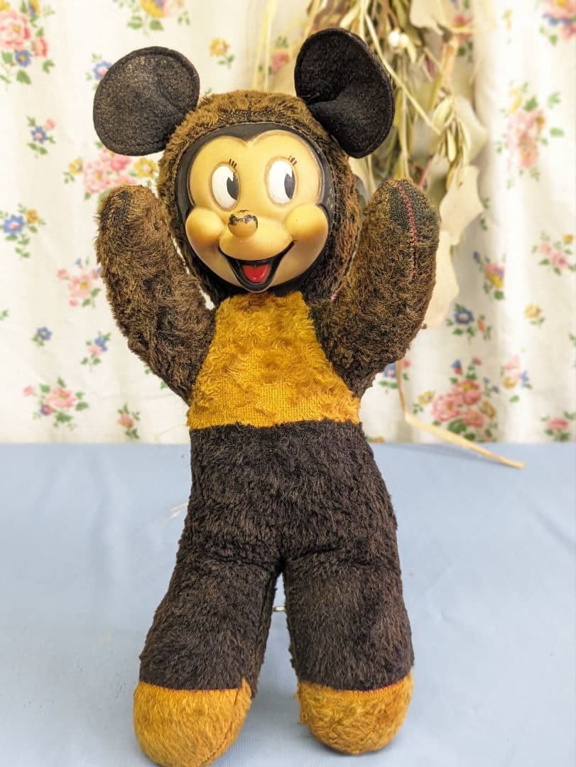 ミッキーマウス アンティーク ヴィンテージ　ぬいぐるみ イギリス 蚤の市