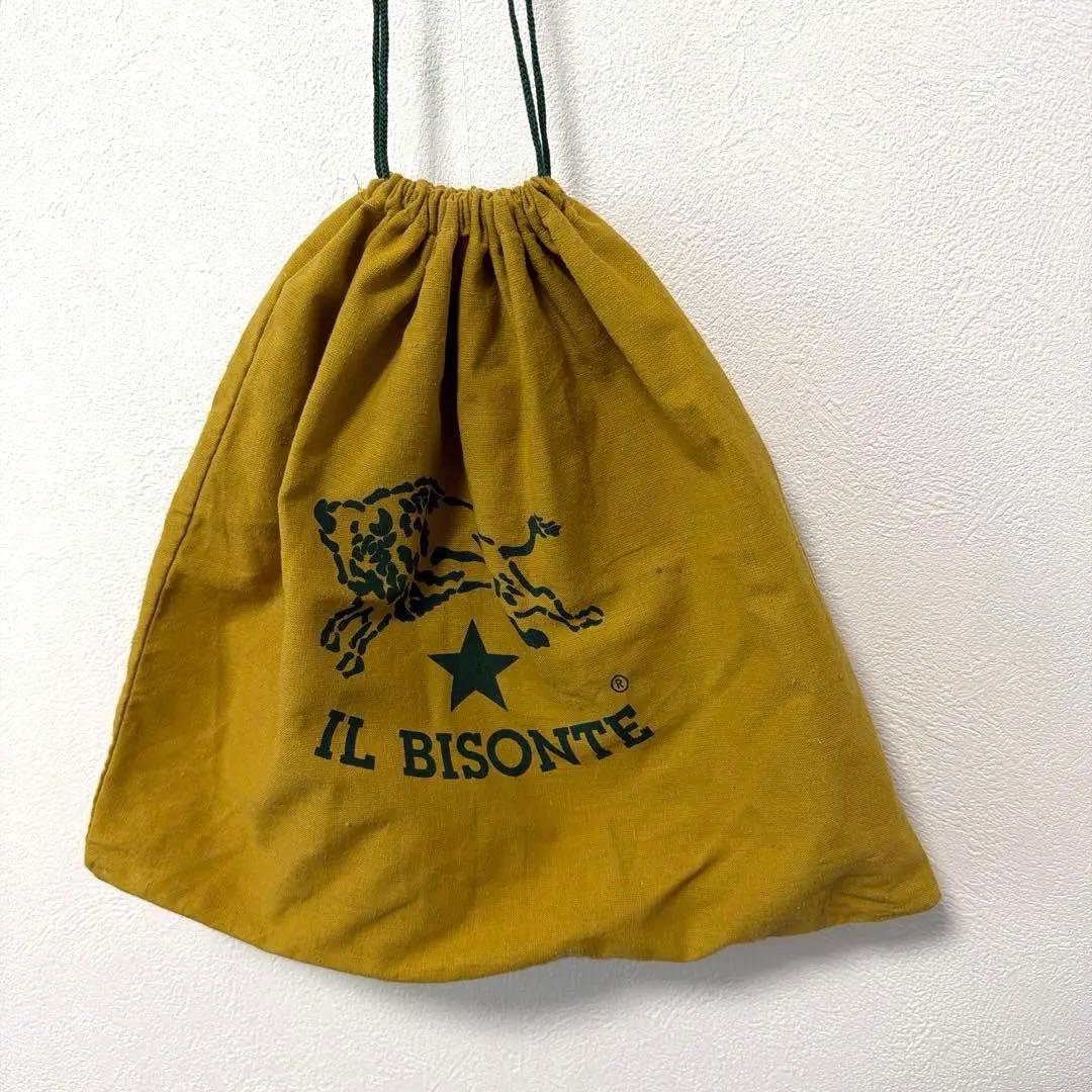 IL BISONTE スクエアレザーショルダーバッグ イタリア製