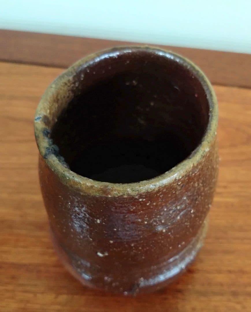 隠崎隆一作 備前焼湯呑み　師伊勢崎淳 人間国宝　備前焼　湯呑