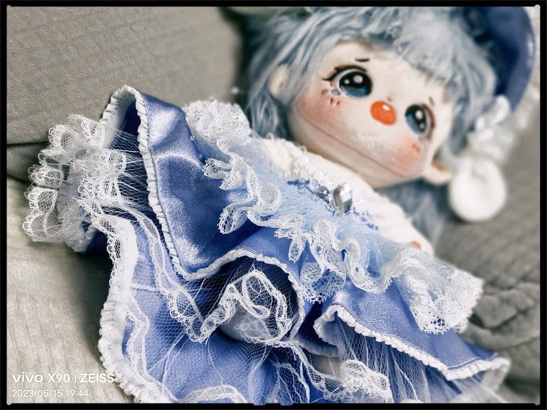 ぬいぐるみ服　20cm　新品　現品着せ替え　ドレス　ワンピース　宮廷　豪華