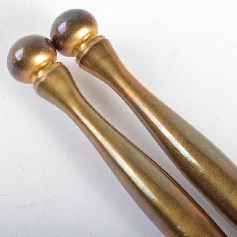 茶道具　釜師　根来茂昌作　宣徳院珠頭火箸　共箱　V　R4658