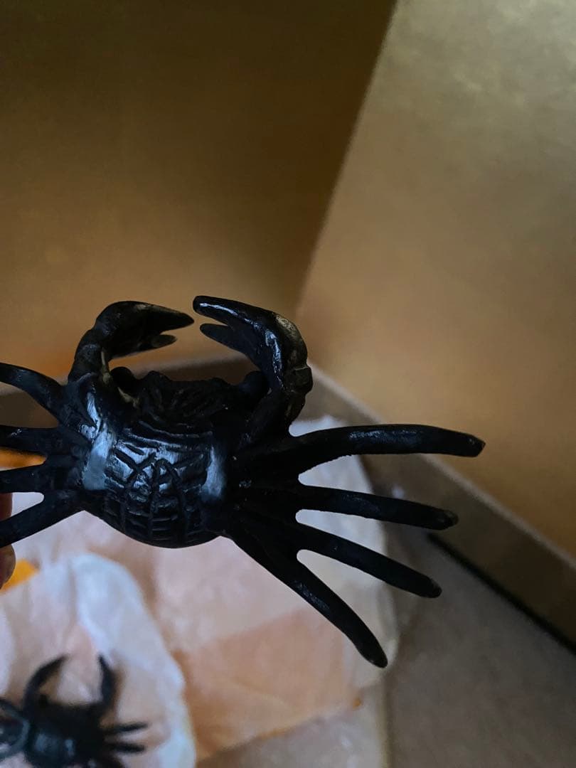 唐銅　ミツ組　蟹