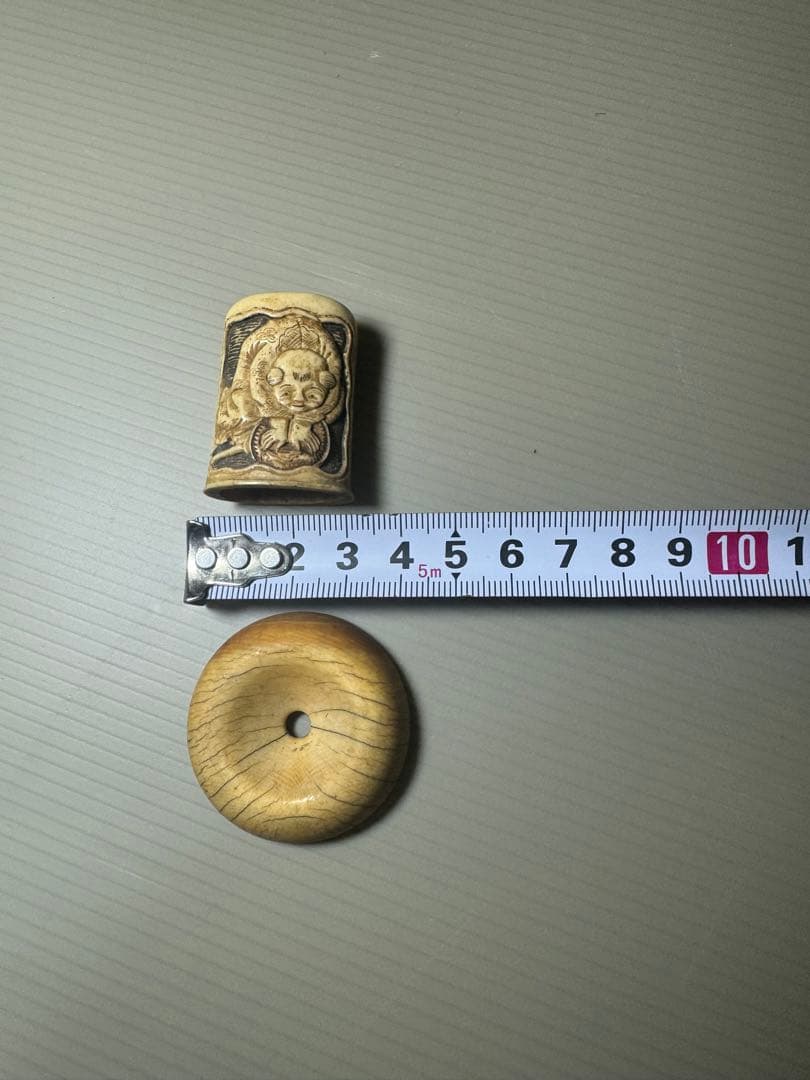 2101 時代物　根付2客　箸4本