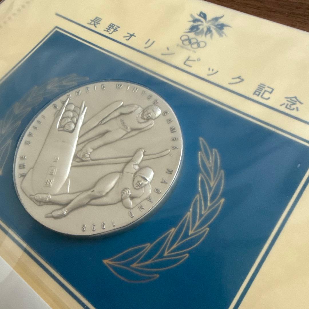 わやん　長野オリンピック記念/純銀製記念メタル記念切手カバーのセット
