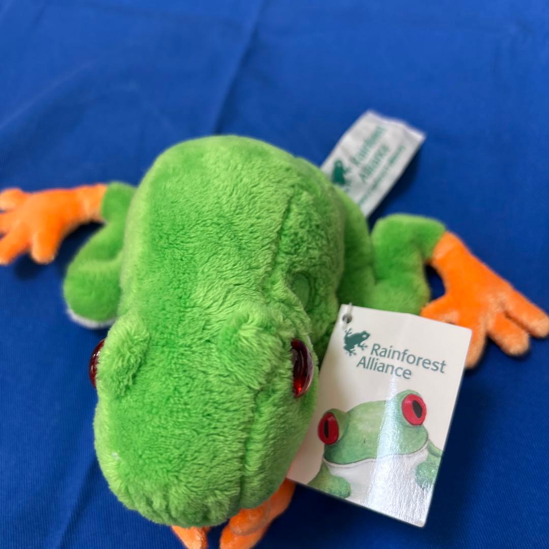 非売品レアRainforest Alliance 新品カエルのぬいぐるみ
