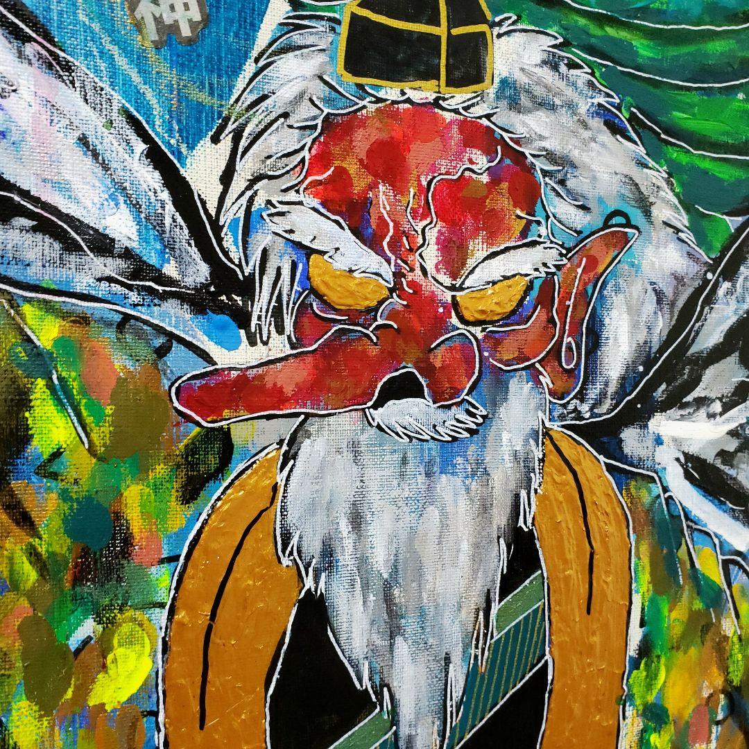【一点物:F20号】道開きの神SARUTAHIKO-天狗【現代アート/絵画】