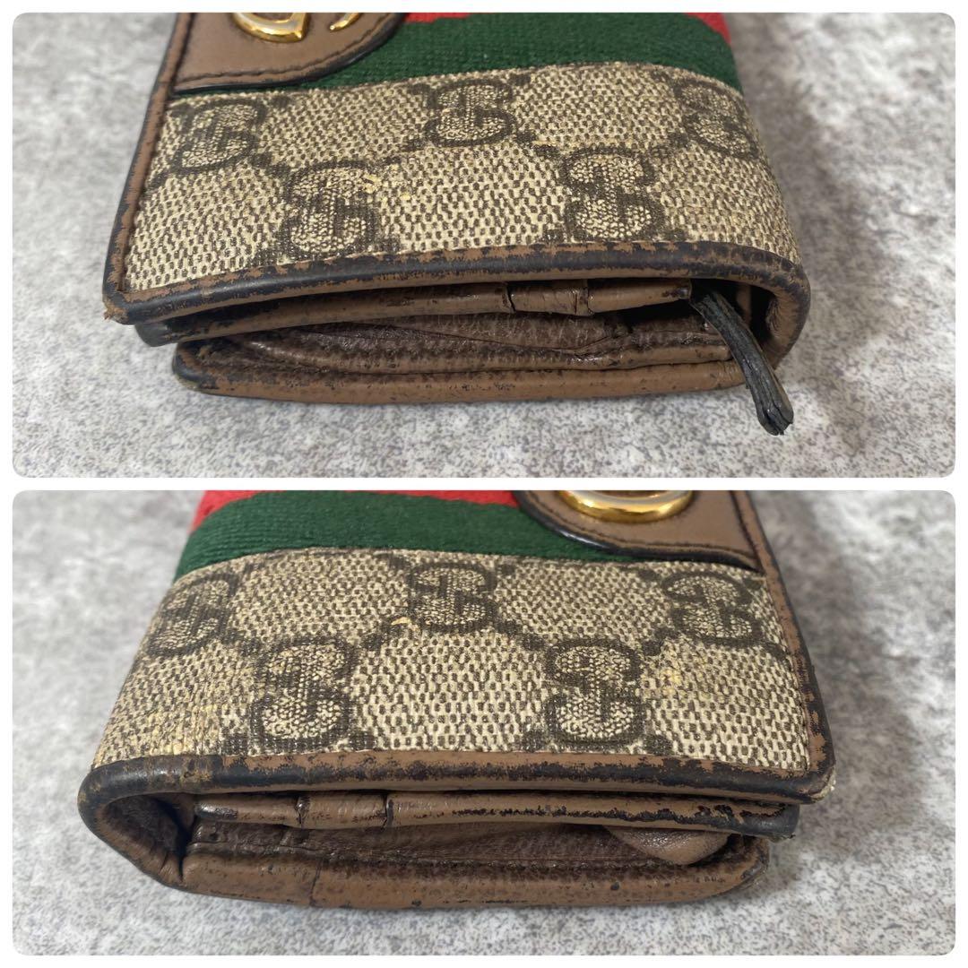 【希少】GUCCI ディズニー　二つ折り財布　3匹の子豚　シェリーライン　GG柄