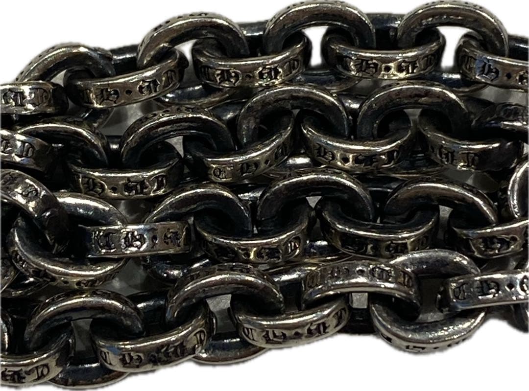 クロムハーツ　ペーパーチェーン シルバーブレスレット　メンズ7インチ