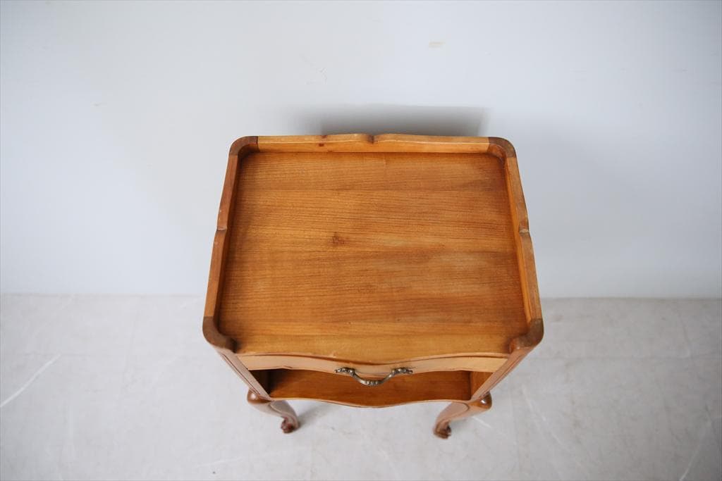 フランスアンティーク猫脚ベッドサイドキャビネット/ナイトテーブル机(86-5-2