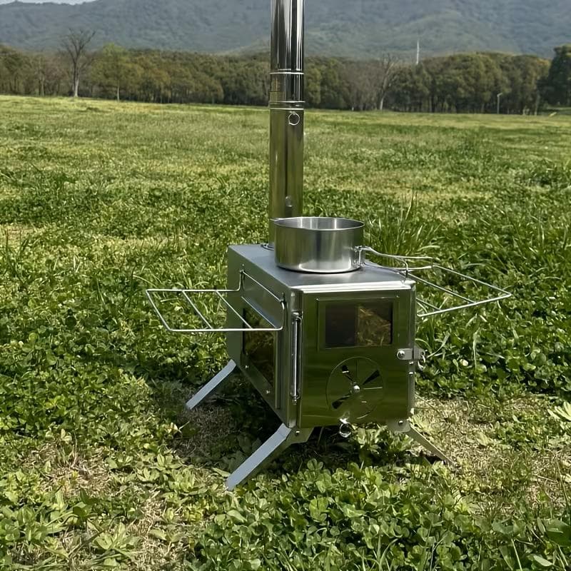 clubito 薪ストーブ 3面ガラスモデル 軽量304ステンレス製