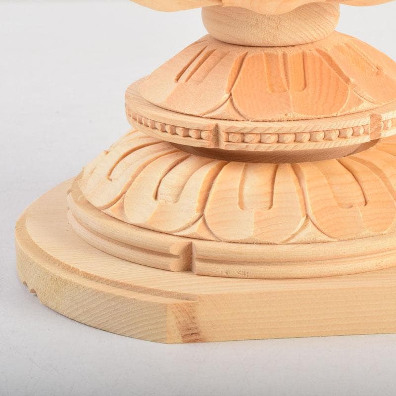 仏教美術　桧彫刻　釈迦如来座像　仏像　蓮華台　C　8855