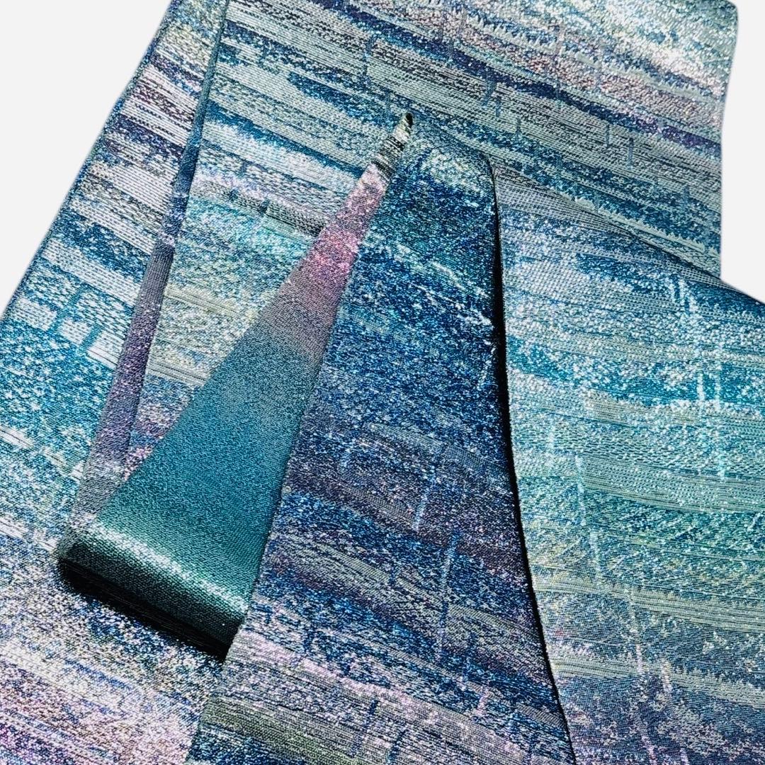 A 204美品袋帯 六通柄 織の宝石佐波理綴　実新特許確定済 志摩半岛定