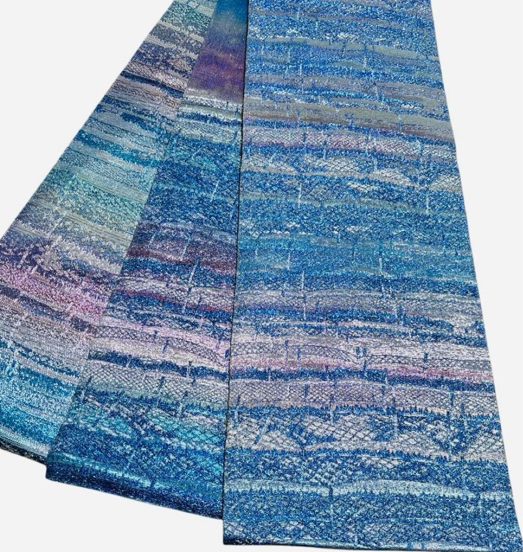 A 204美品袋帯 六通柄 織の宝石佐波理綴　実新特許確定済 志摩半岛定