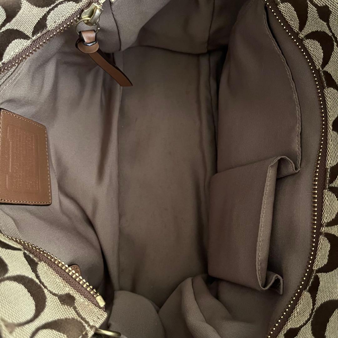 COACH コーチ ハンドバッグ シグネチャー ブラウン