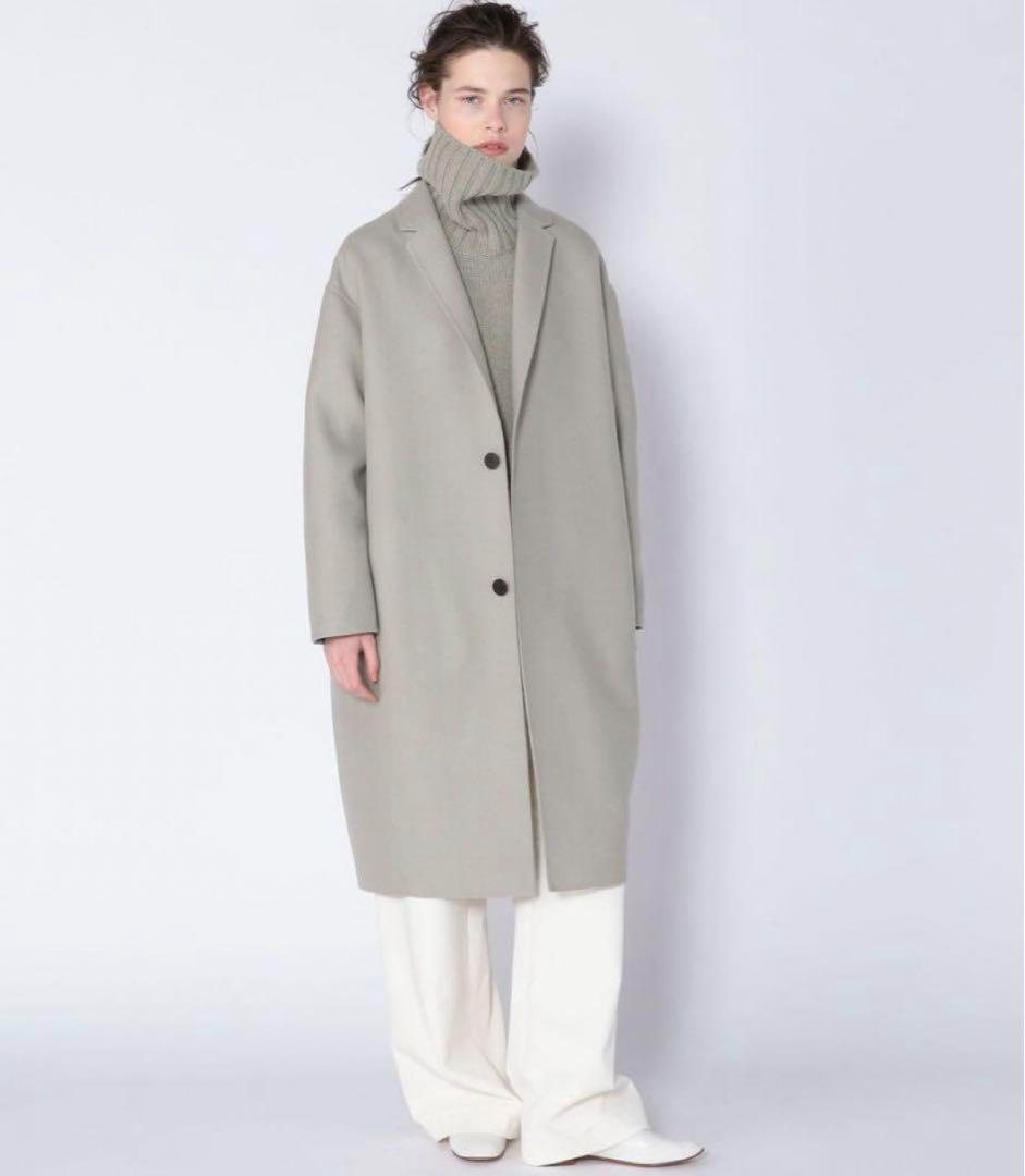GALERIE VIE ライトメルトンチェスターコート　ライトグリーン