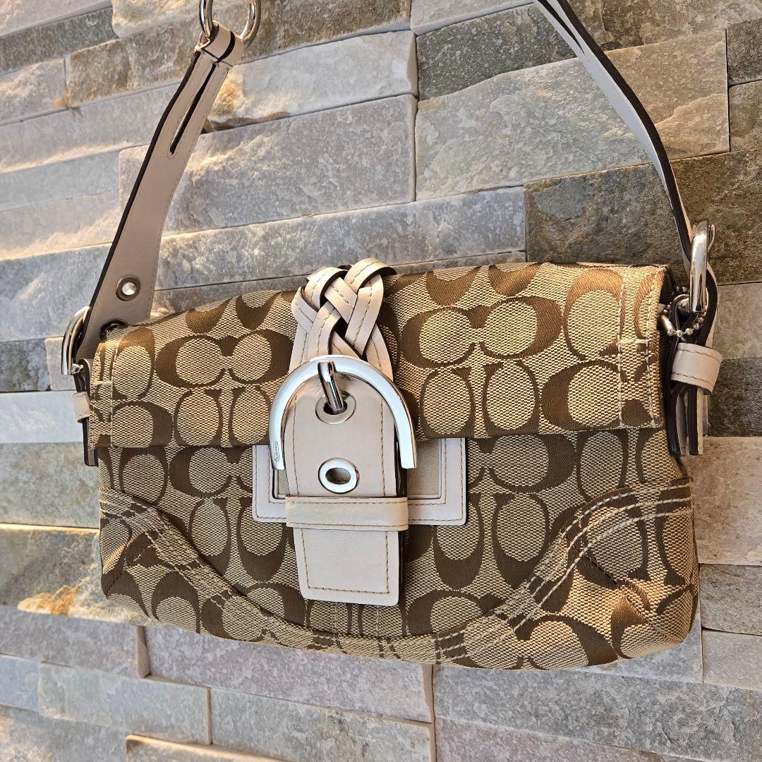 美品　COACH　コーチ　ワンショルダー ソーホー シグネチャー レザー