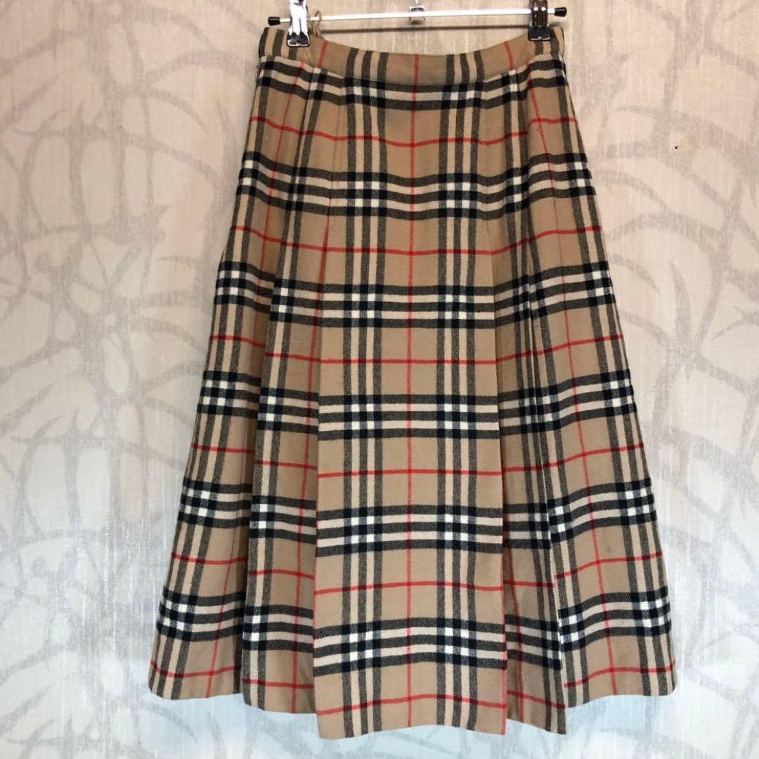 バーバリーズ　BURBERRY 90s ノバチェック柄 プリーツスカート　 R