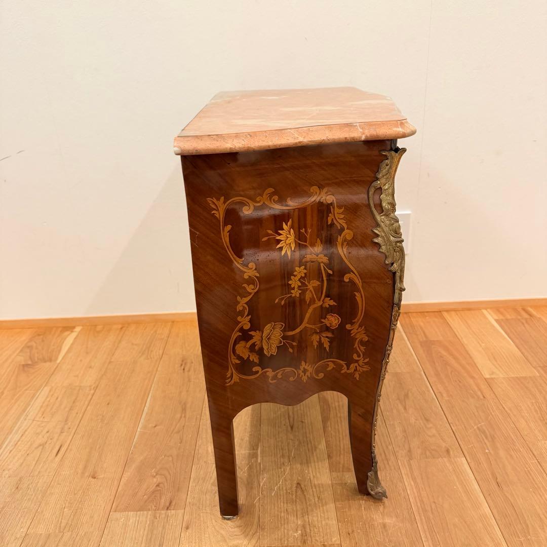 店舗 撮影用 空間が一気に映える 猫脚 アンティーク チェスト 大理石天板 象嵌