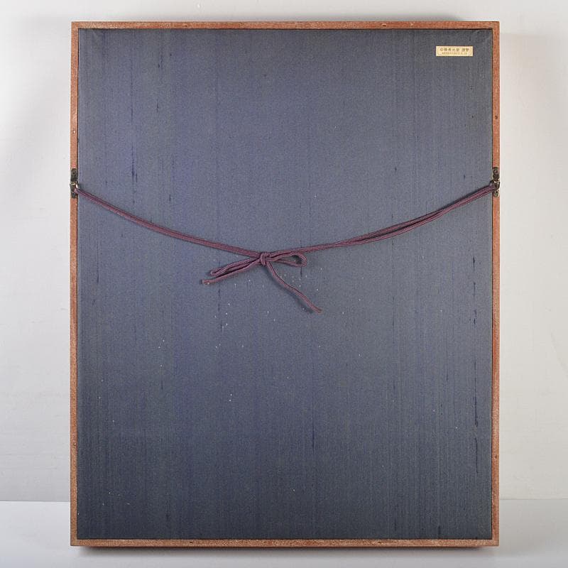 陶芸家　川瀬竹春画　水墨　鳳首瓶図　額装　珍品　C　R7234B