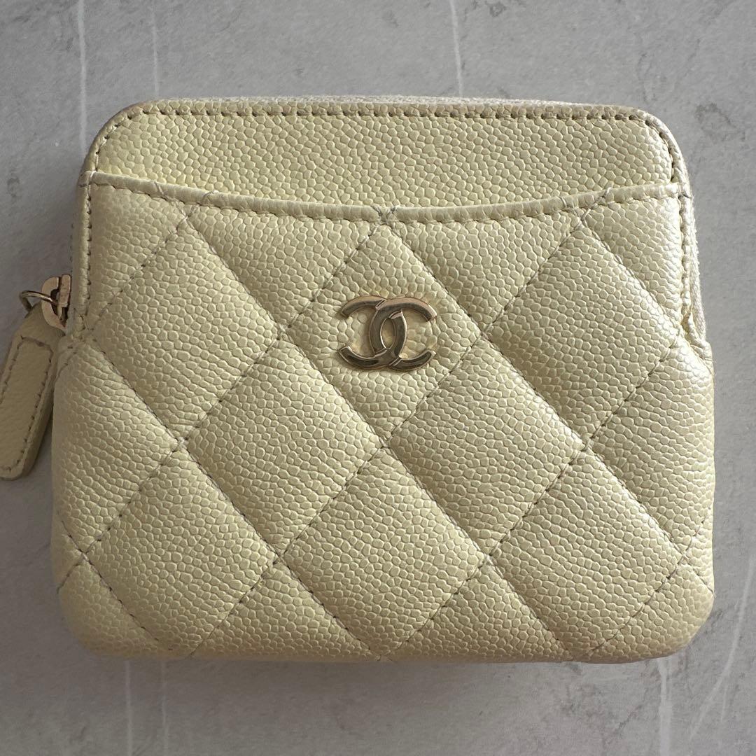 【希少カラー】シャネル　キャビアスキン　ケース　ミニ財布　カードケース