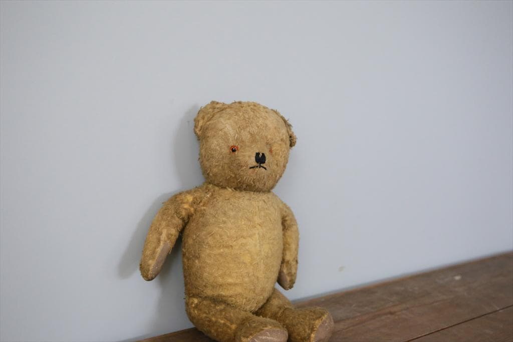 英国アンティークテディベア/くまのぬいぐる/熊オブジェ/ブラウン茶色85-109