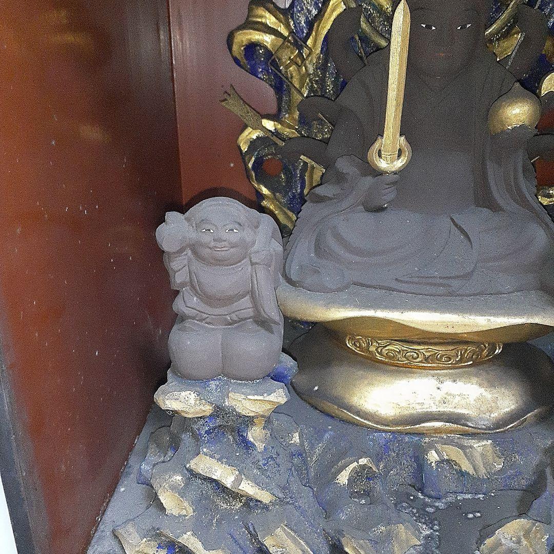 極逸品　清瀧辨財尊天　仏像　朱墨　大型厨子