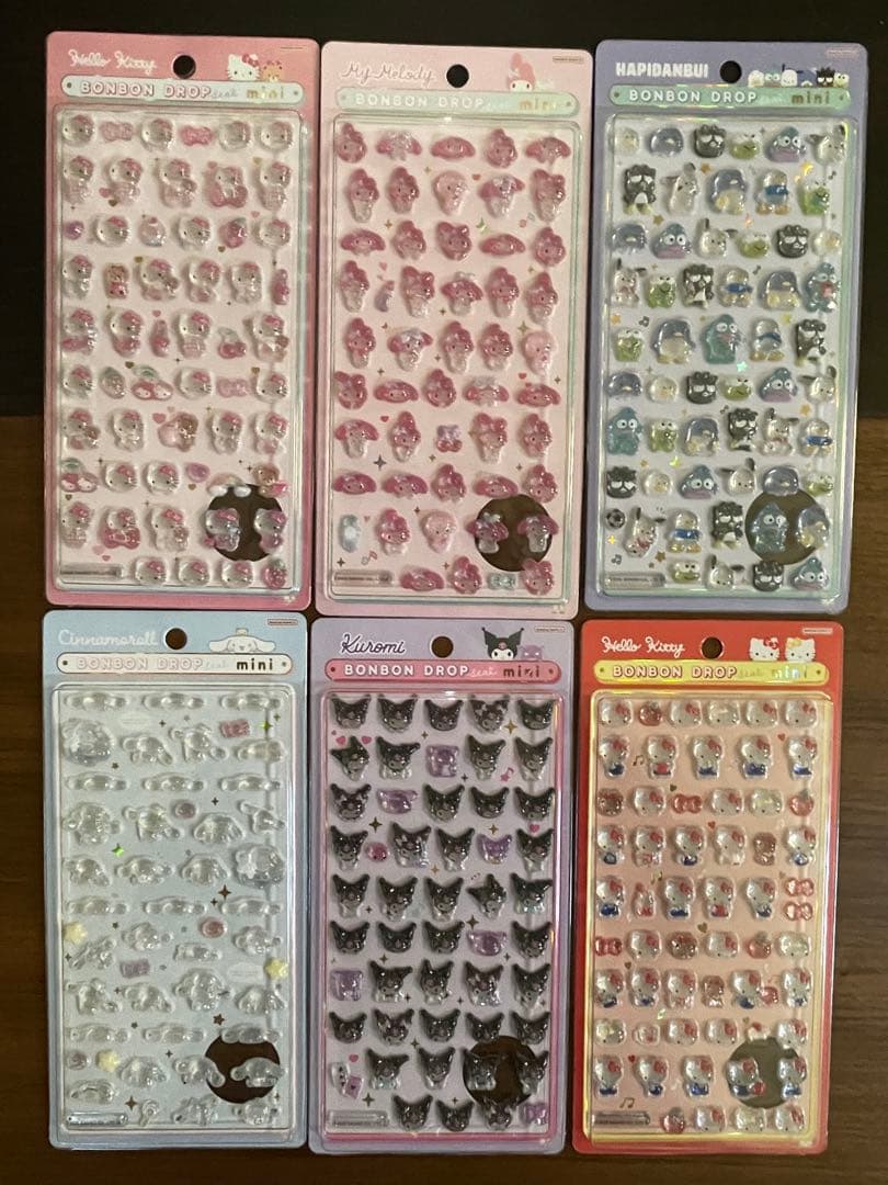 ハローキティ ボンボンドロップミニシール 6パックセット