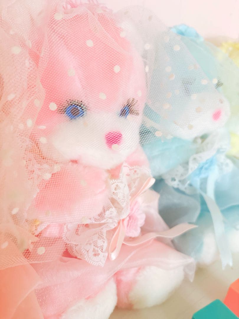 花嫁テディベア パステル 海外 ヴィンテージ ぬいぐるみ くま